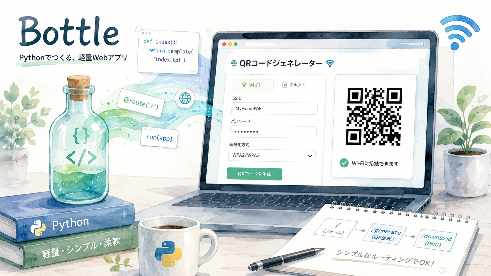 軽量Pythonフレームワーク「Bottle」でシンプルなWebアプリを作る