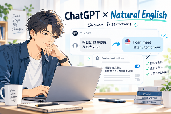 ChatGPTの添削文に「自然なアメリカ英語」を自動で追加する方法